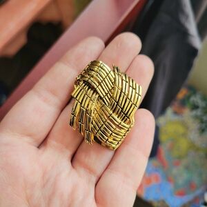 Vintage Gold Modernist Scarf Clip